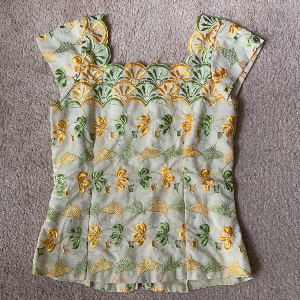Bundle Vintage handmade floral print tunic  tops - Picture 9 of 14